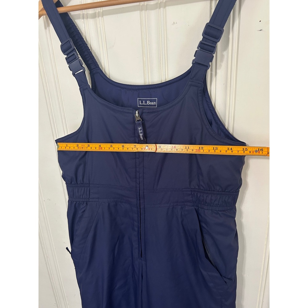 LL Bean Kids Navy Blue Cold Buster Bibs Ski Pants Sz 14 Reinforced Insulated - Picture 7 of 8